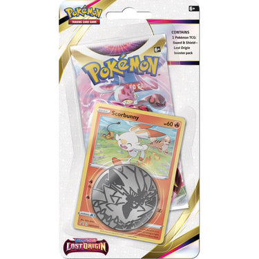 Pokemon: Sword & Shield - Lost Origin - Scorbunny Checklane Blister - PokeRvmblister pack
